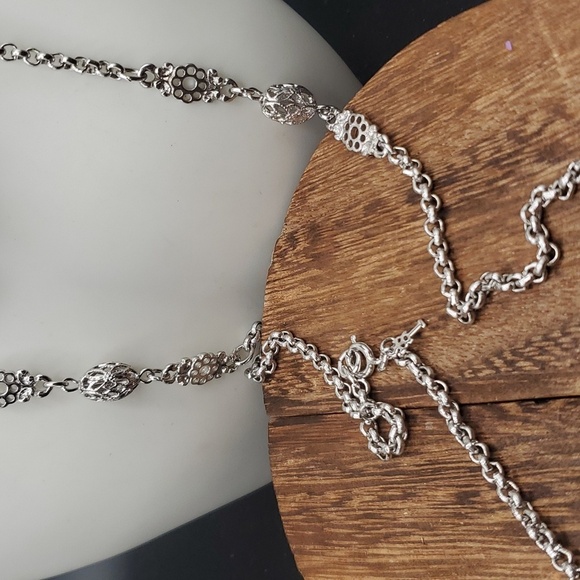 Victorian lattice chain necklace N3307 - Picture 2 of 3